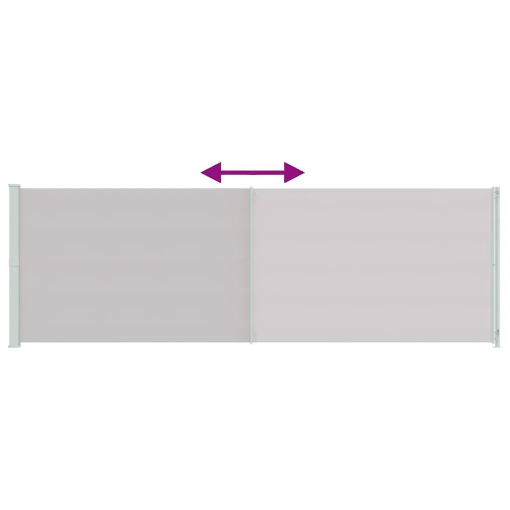 Grey Retractable Side Awning 200x600 cm