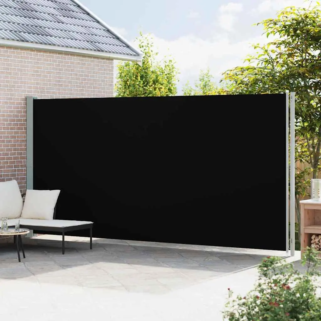 Retractable Side Awning 220x600cm Black