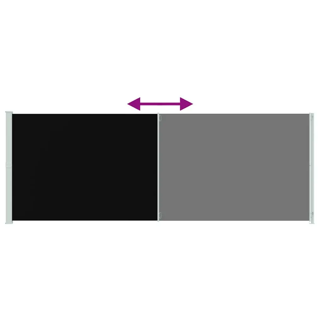 Retractable Side Awning 220x600cm Black