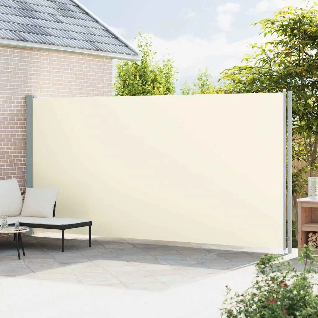 Retractable Side Awning Polyester 220x600 cm Cream