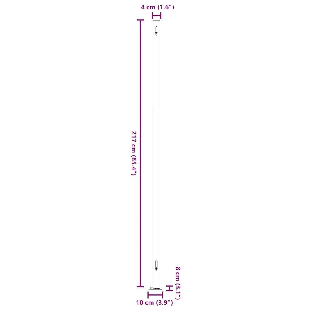 Retractable Side Awning 220x600cm for Outdoors