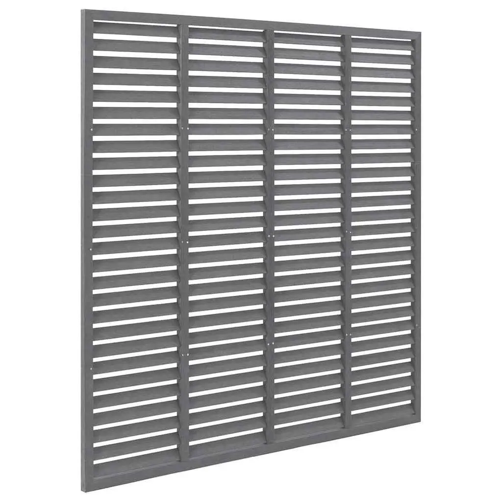 Grey WPC Louver Fence Panel 180x180 cm