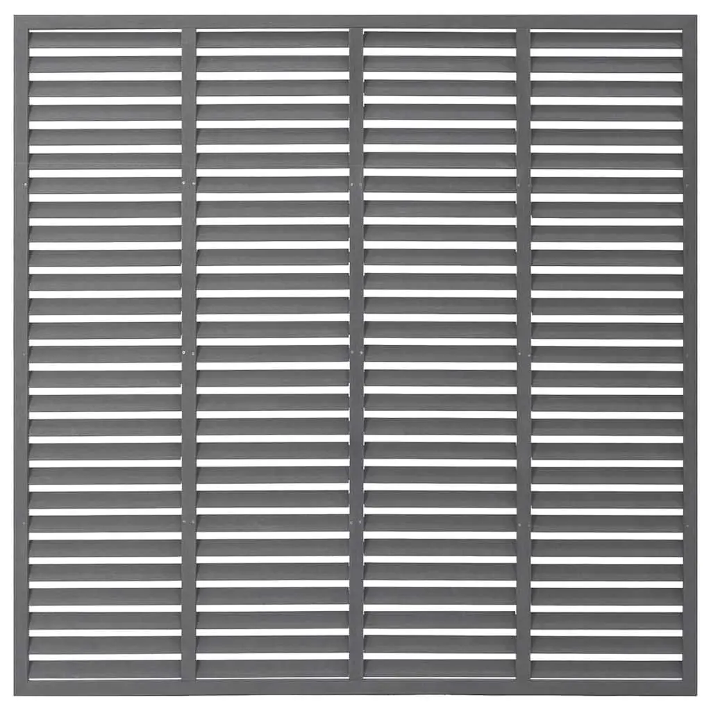 Grey WPC Louver Fence Panel 180x180 cm