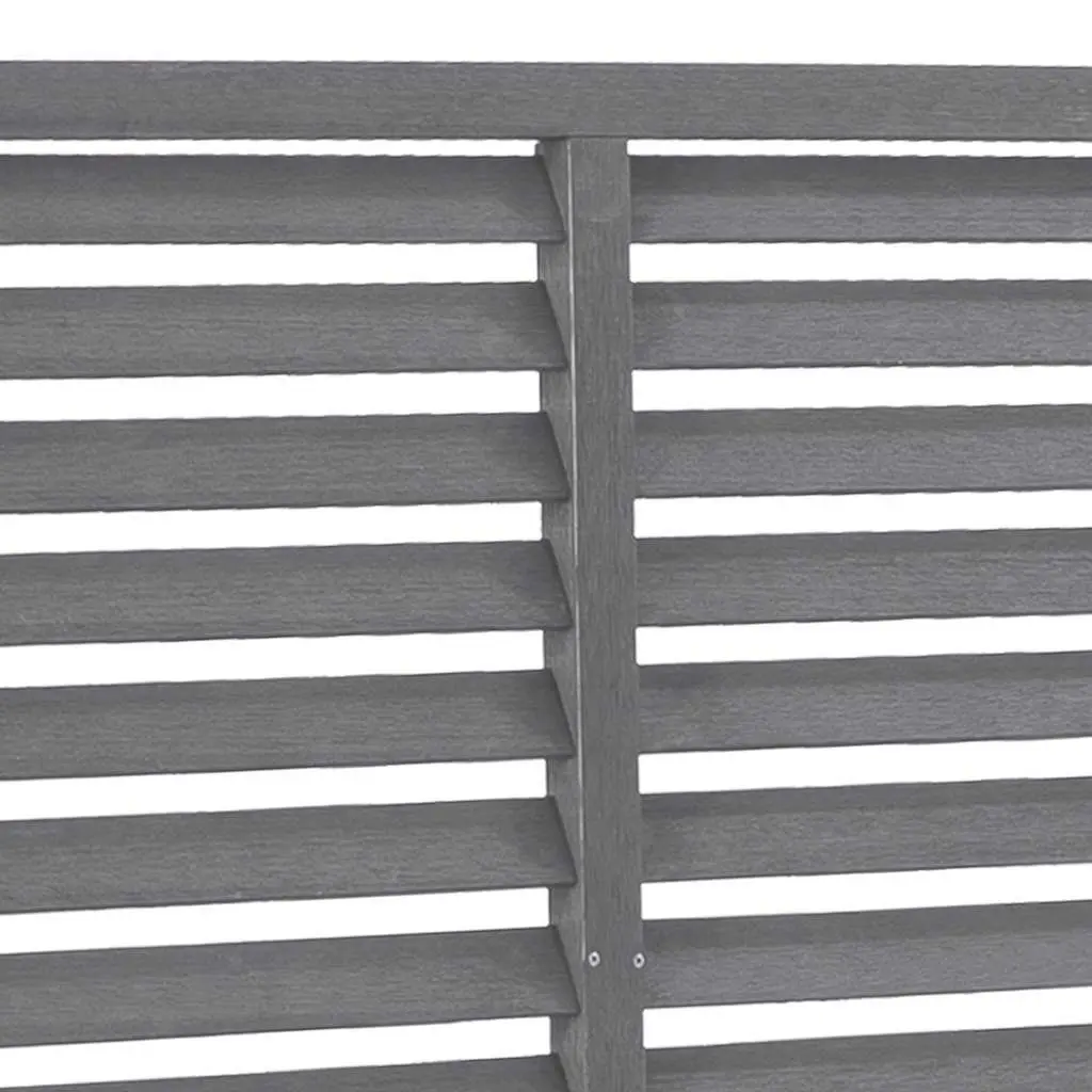 Grey WPC Louver Fence Panel 180x180 cm