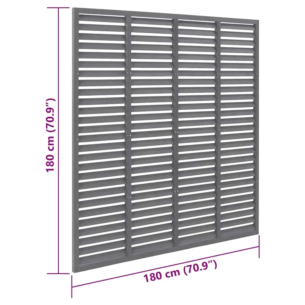 Grey WPC Louver Fence Panel 180x180 cm