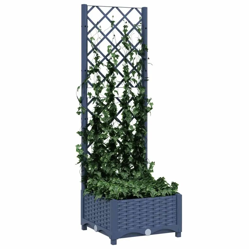 Garden Planter with Integrated Trellis Support