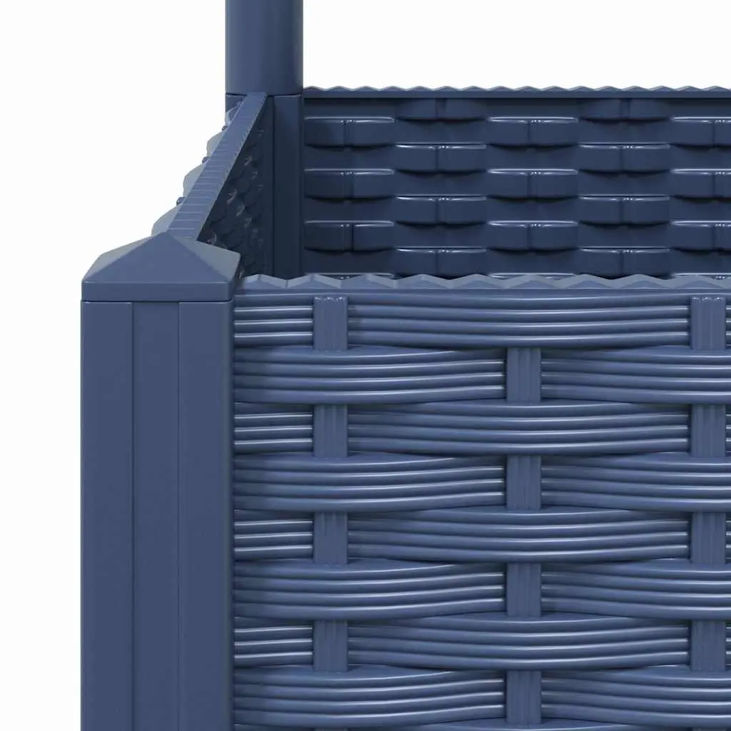 Grey Garden Planter with Integrated Trellis