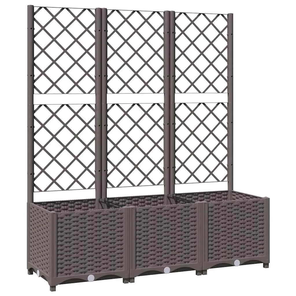 Garden Planter with Integrated Trellis for Climbing Plants