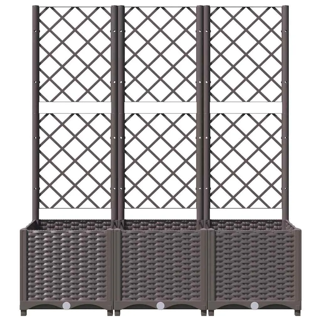 Garden Planter with Integrated Trellis for Climbing Plants