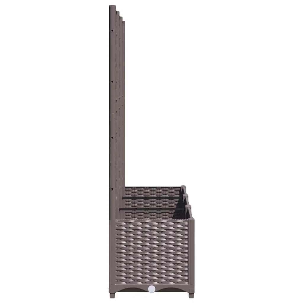 Garden Planter with Integrated Trellis for Climbing Plants