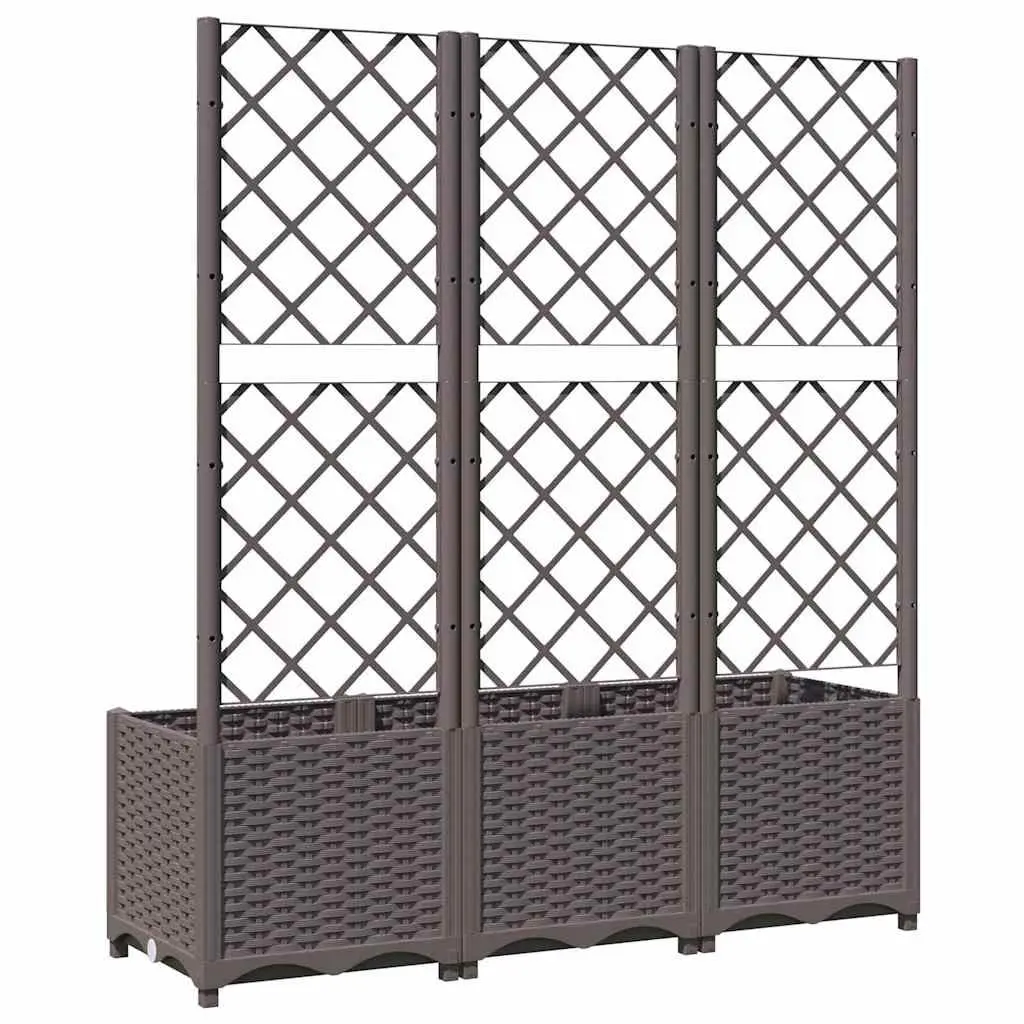 Garden Planter with Integrated Trellis for Climbing Plants