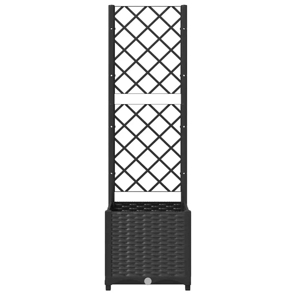 Garden Planter with Black Trellis for Climbing Plants