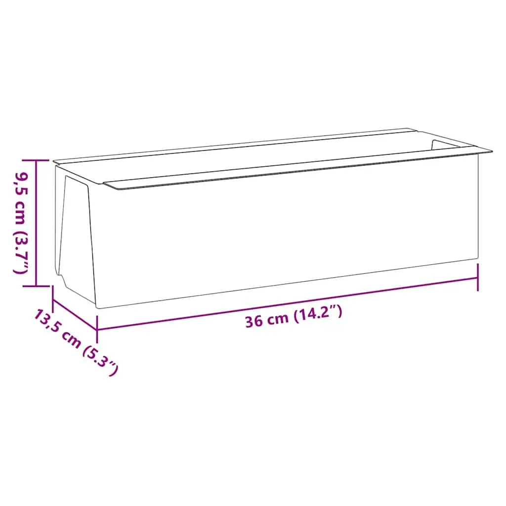 Flower Boxes for Euro Pallets 12 pcs Grey Planter Pots Garden Outdoor Indoor