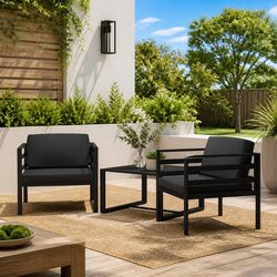 Modular Outdoor Sofas Set with Cushions - Anthracite