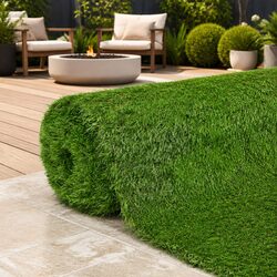 Artificial Grass 1x10m 30mm Pile Height Green Synthetic Lawn Turf Garden Patio
