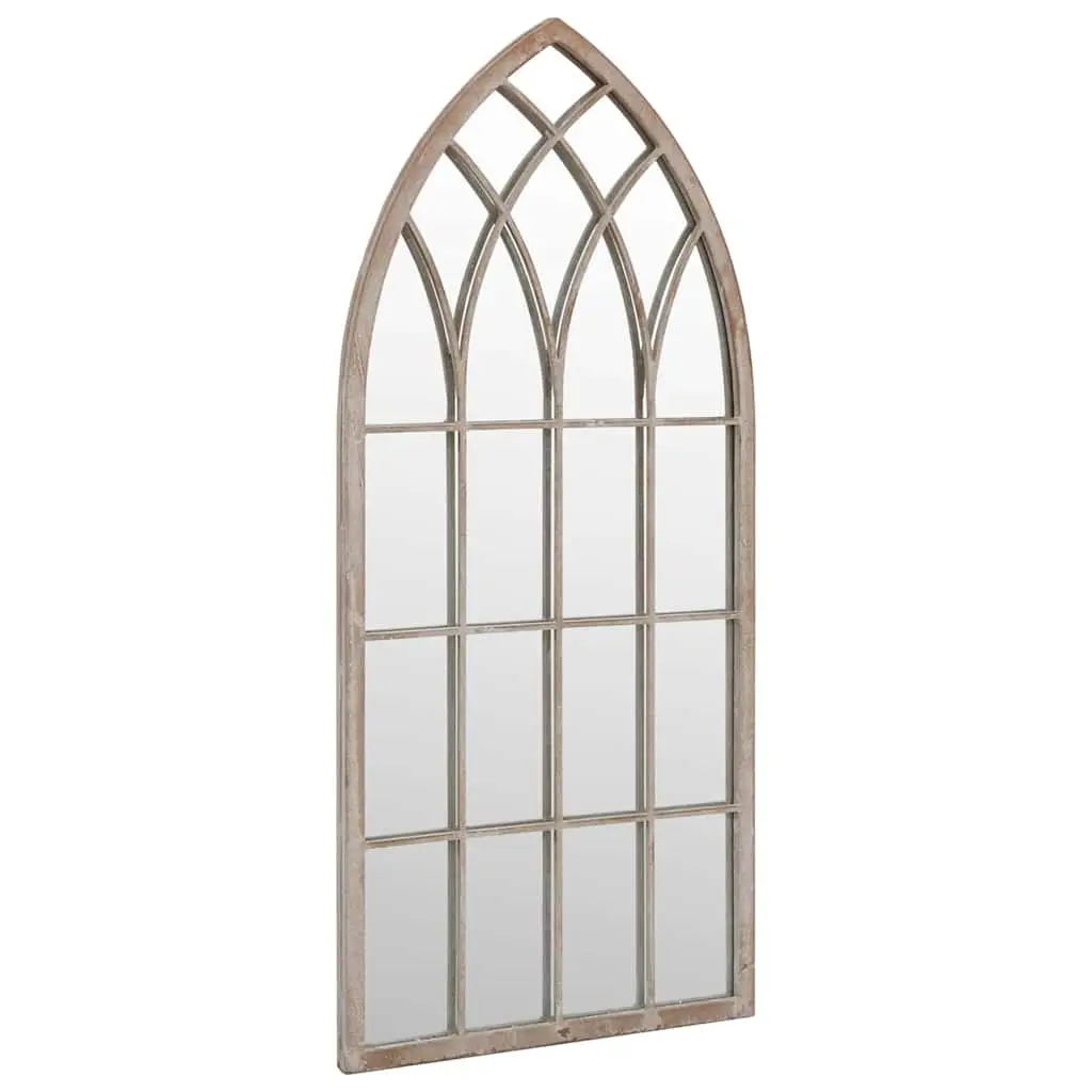 Garden Mirror Iron 100x45cm Cream Antique Effect