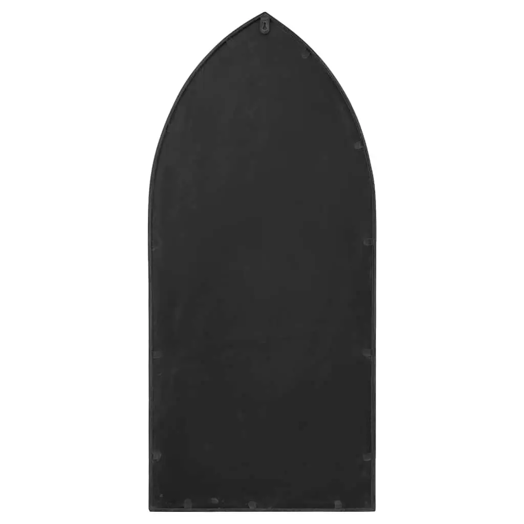 Black Iron Garden Mirror 100x45 cm with Rust Effect