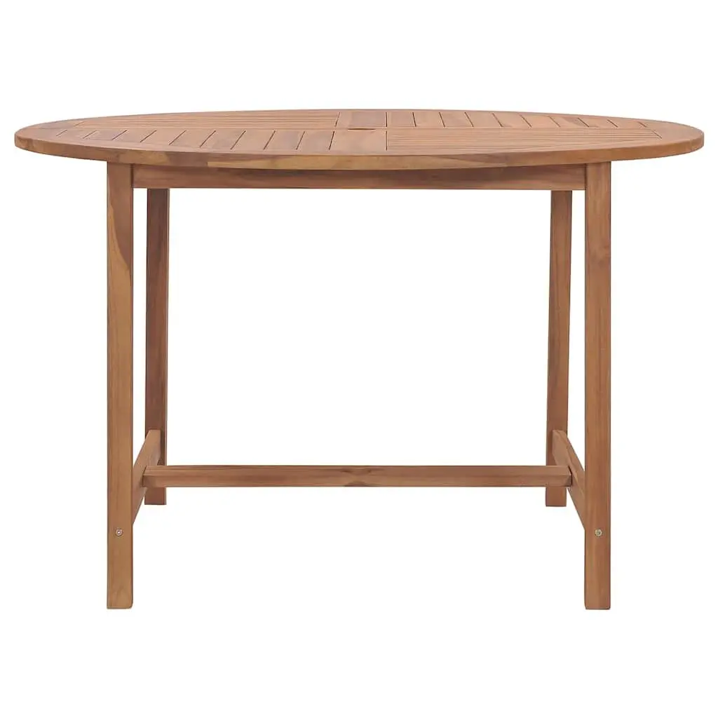Round Solid Teak Wood Garden Dining Table Ø110cm