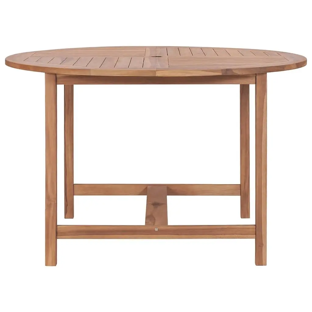 Round Solid Teak Wood Garden Dining Table Ø110cm
