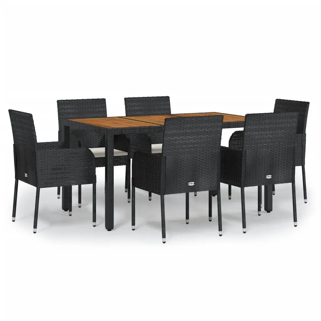 7 Piece Outdoor Garden Dining Set with Cushions