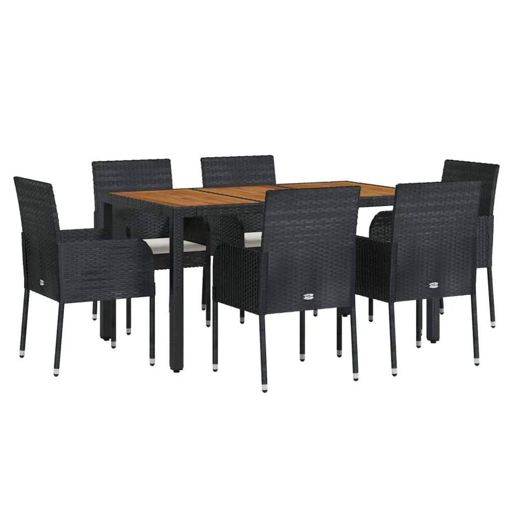 7 Piece Outdoor Garden Dining Set with Cushions
