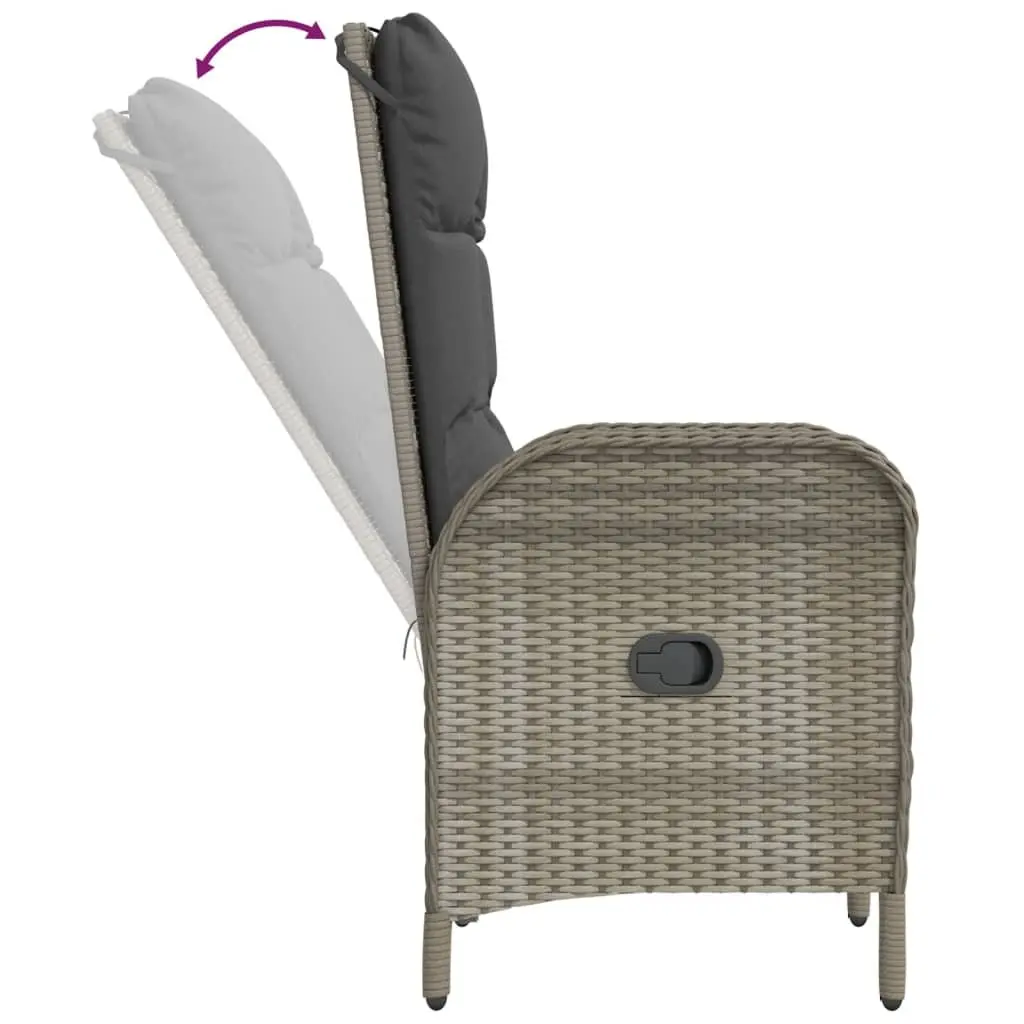 7 Piece Grey Rattan Outdoor Dining Set