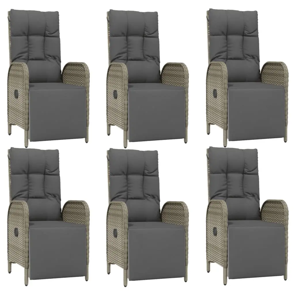 7-Piece Grey Garden Dining Set with Sturdy Construction