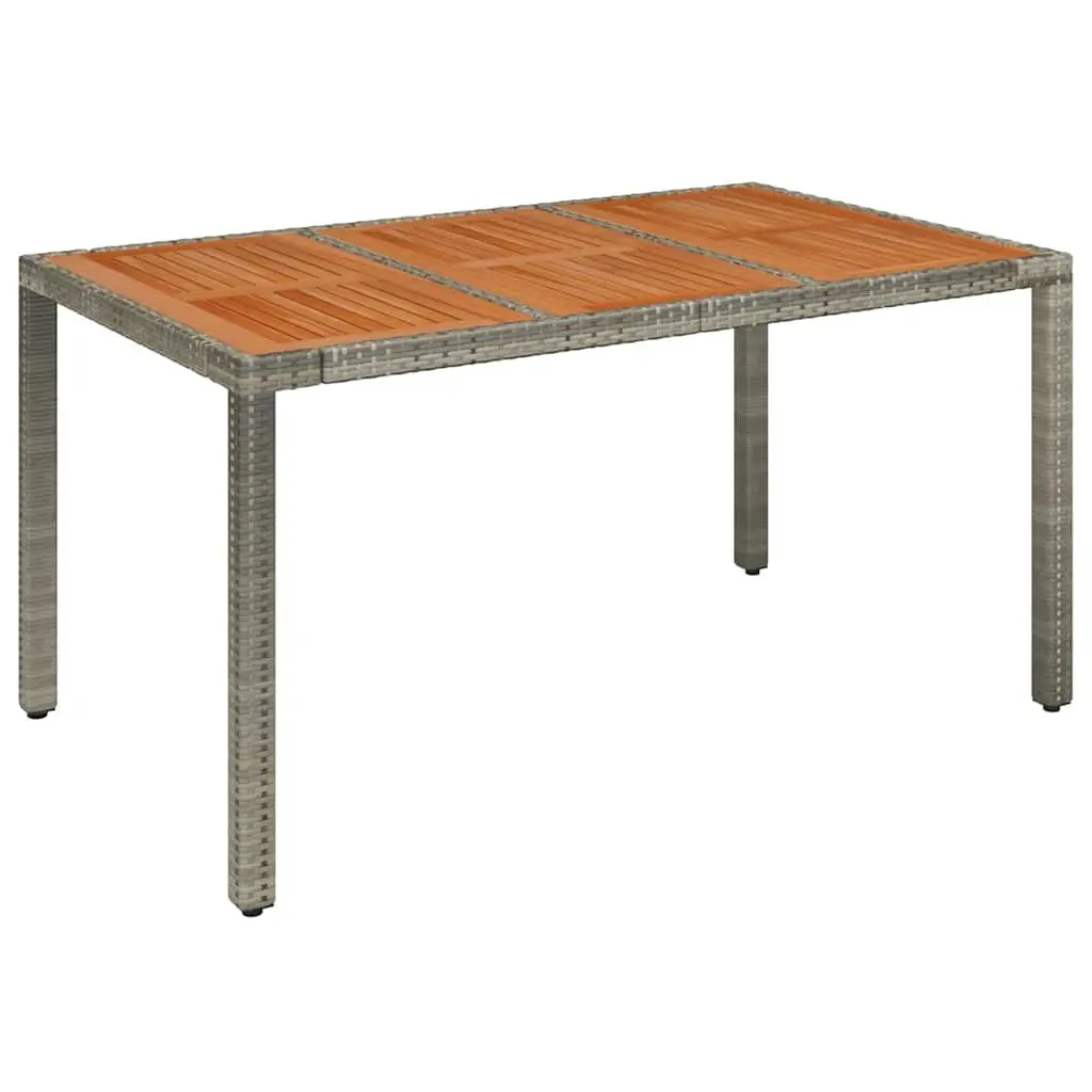 7 Piece Grey Poly Rattan Garden Dining Set