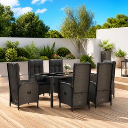 7-Piece Outdoor Dining Set with Sturdy Steel Frame