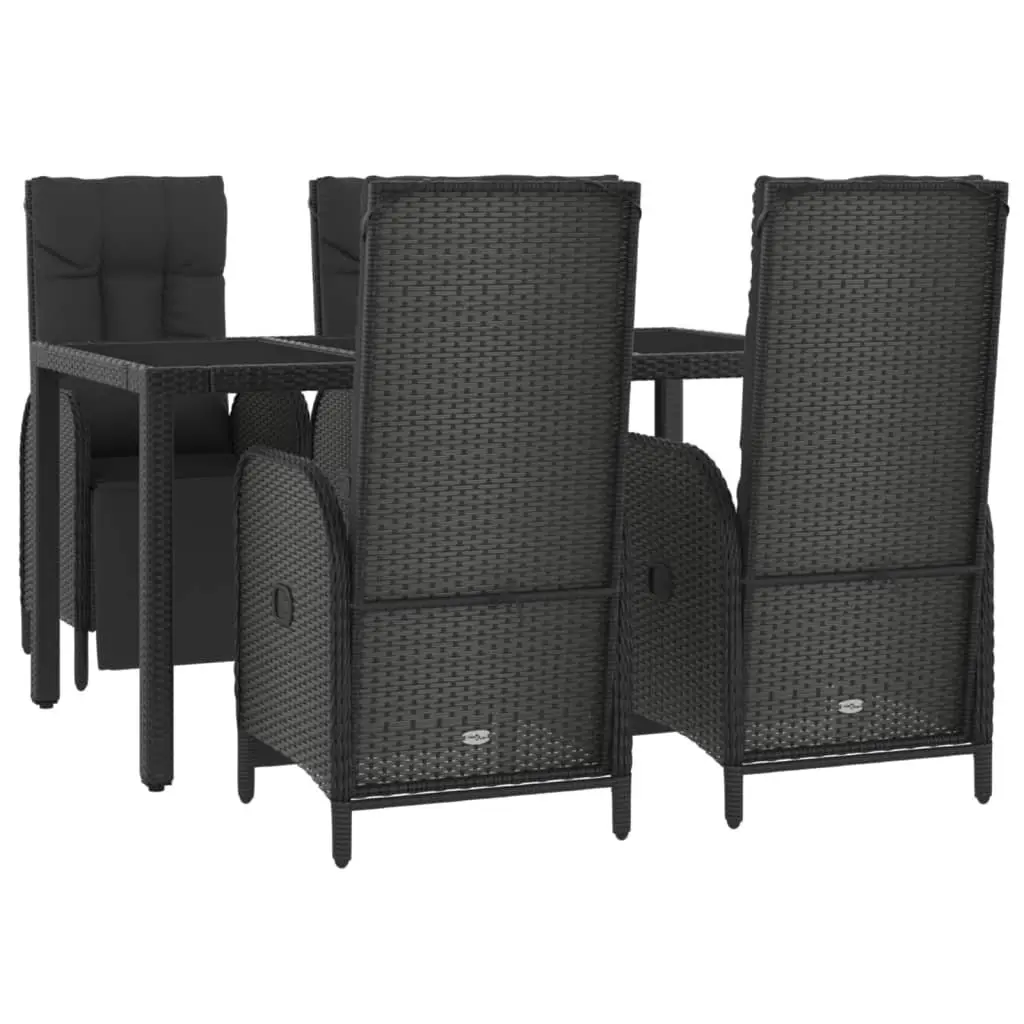 5-Piece Outdoor Dining Set with Durable Rattan Chairs