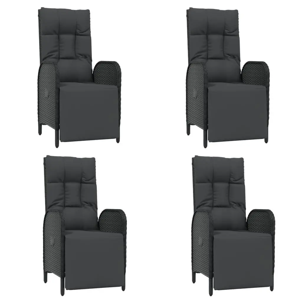 5-Piece Outdoor Dining Set with Durable Rattan Chairs