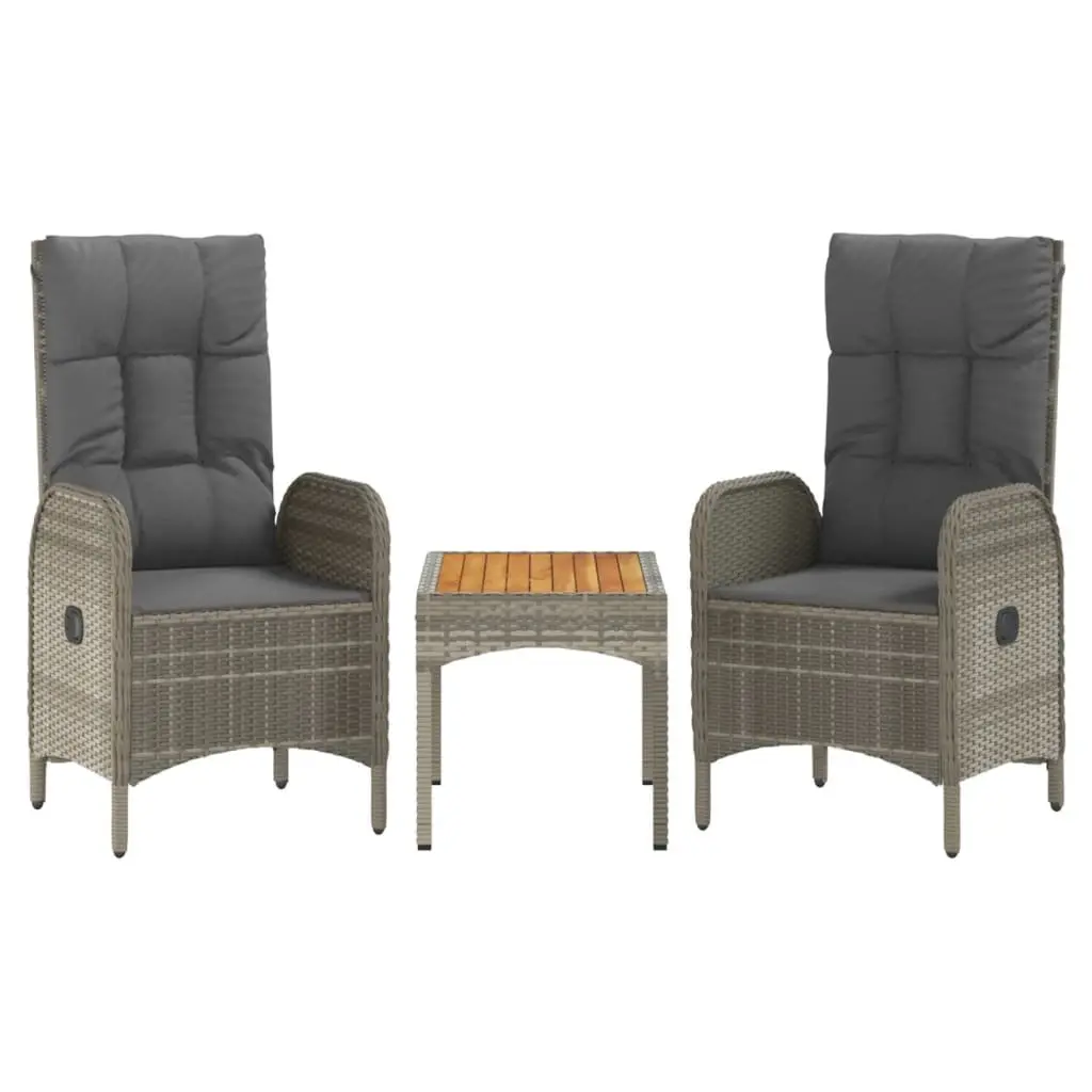 Garden Dining Set 4 Piece Outdoor Lounge Furniture Grey