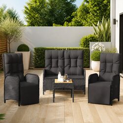Premium 4 Piece Garden Dining Set with Cushions