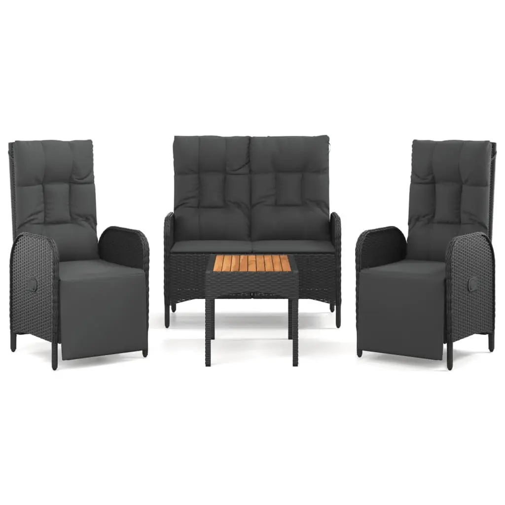 4 Piece Garden Dining Set with Cushions