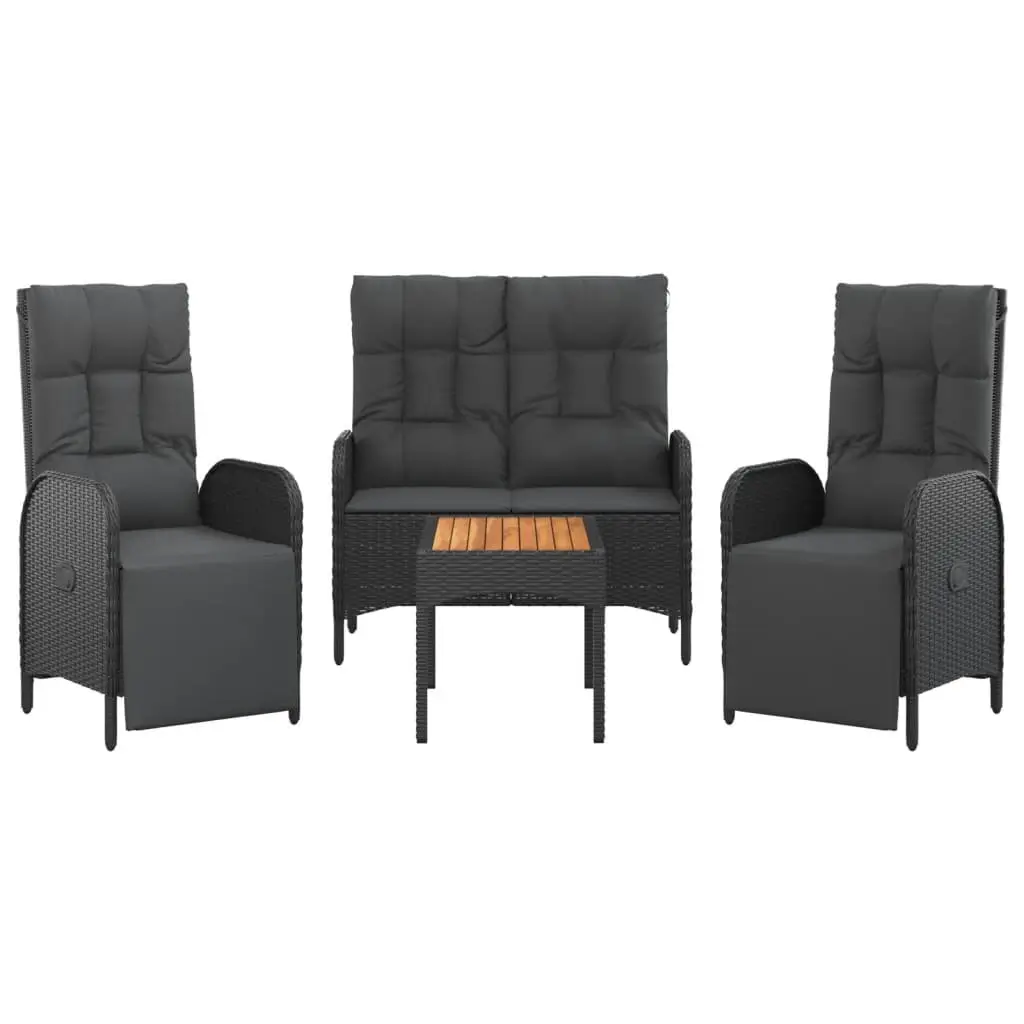 4 Piece Garden Dining Set with Cushions