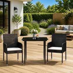 Durable 3 Piece Garden Dining Set for Outdoor Spaces