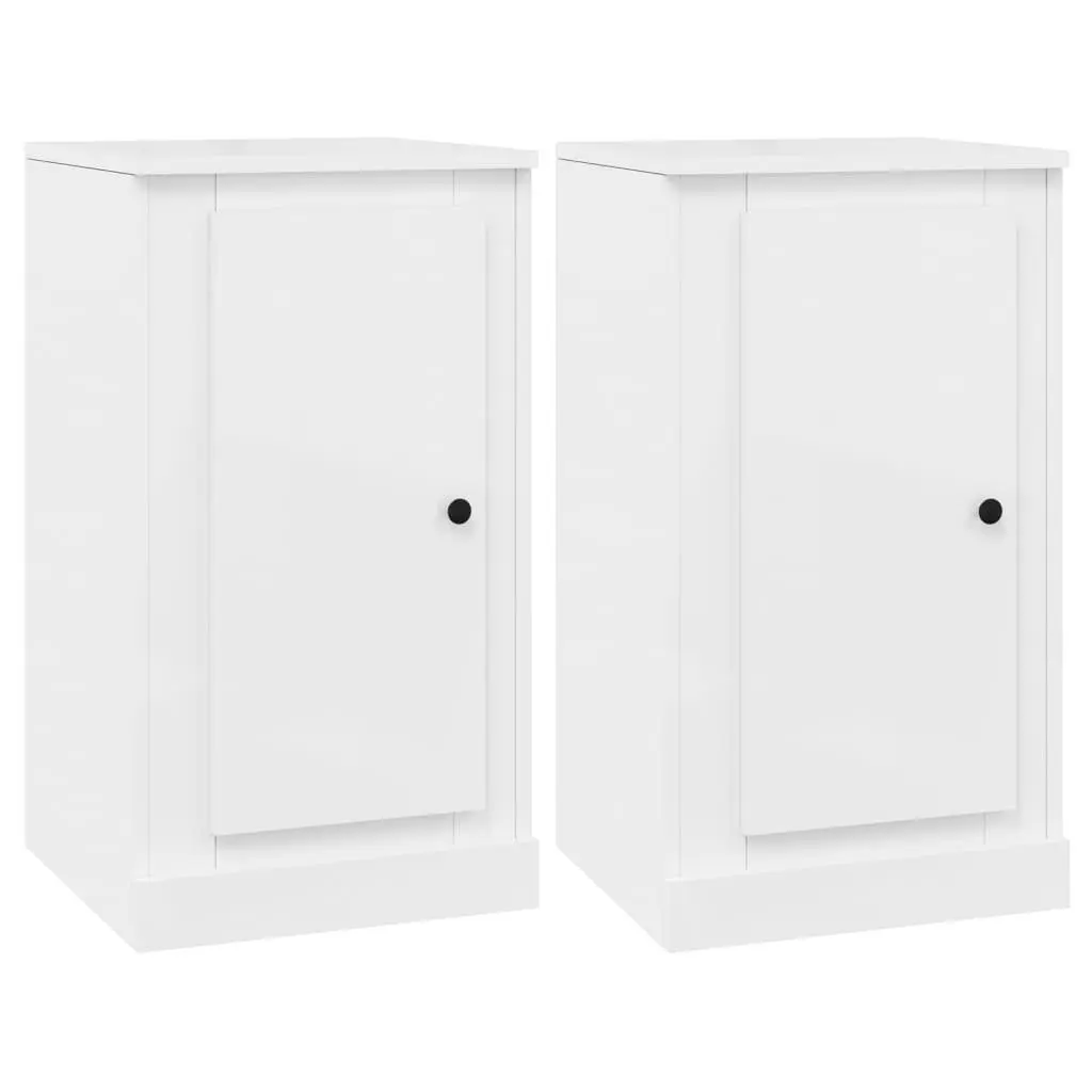 3-Piece High Gloss White Sideboard Set