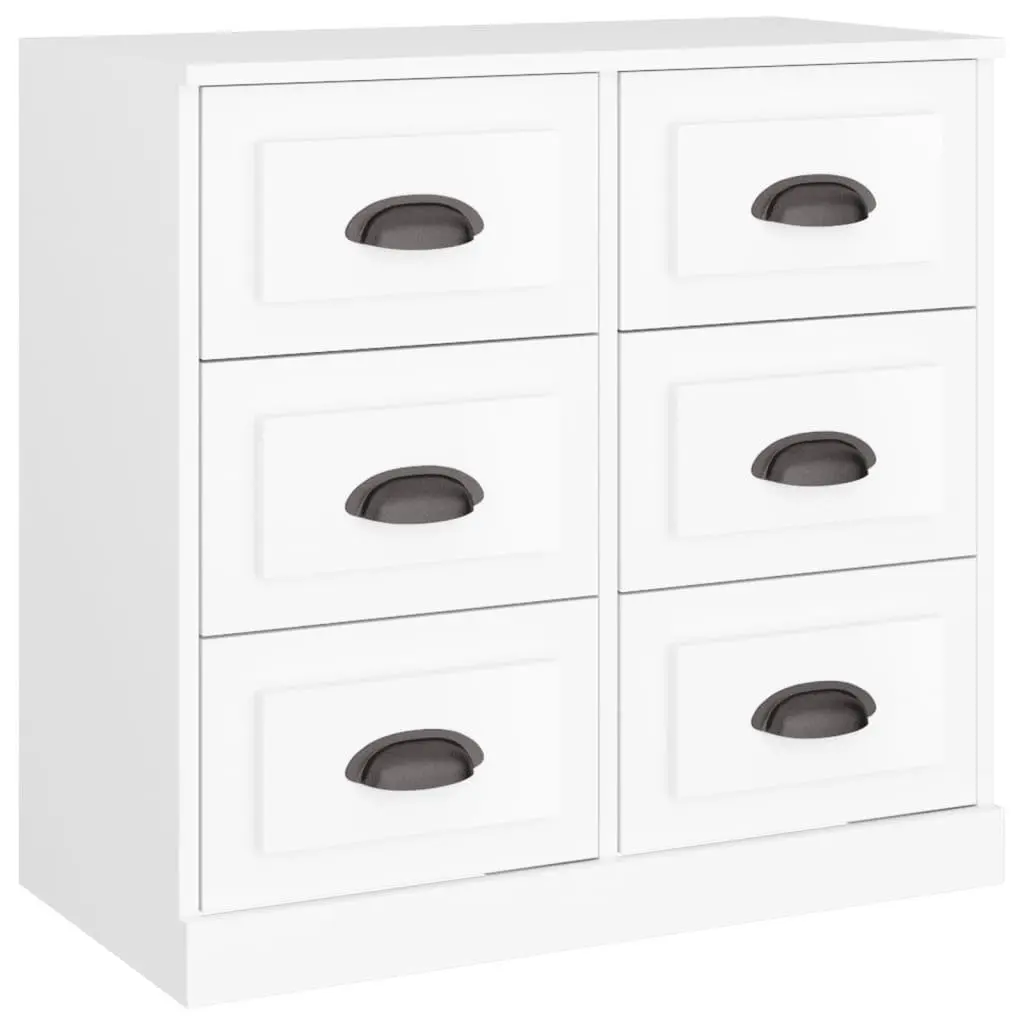 White Sideboard Cabinet Set for Storage and Display