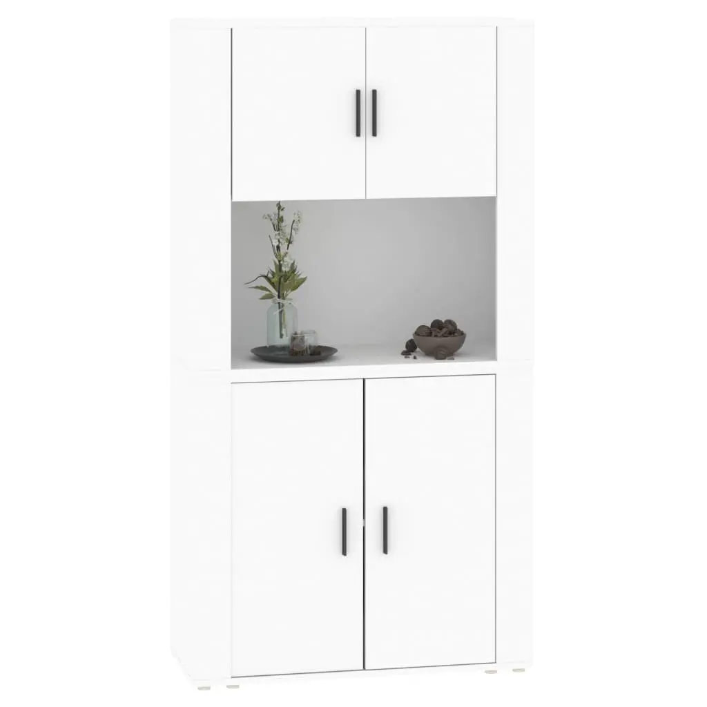 Sideboard Engineered Wood Wall-Mounted Storage Cabinet White