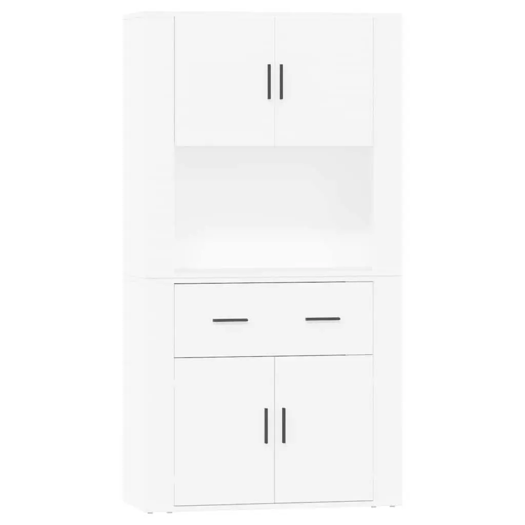 Sideboard Engineered Wood Wall-Mounted Storage Cabinet White