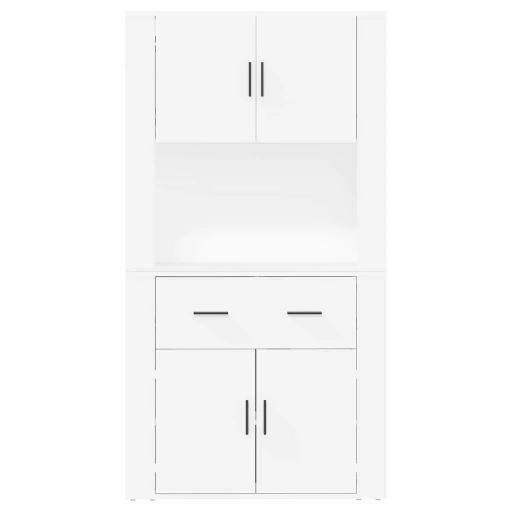 Sideboard Engineered Wood Wall-Mounted Storage Cabinet White