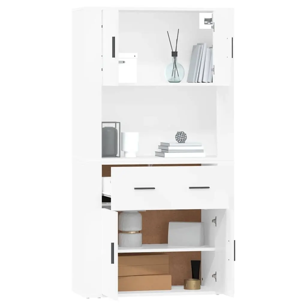 Sideboard Engineered Wood Wall-Mounted Storage Cabinet White
