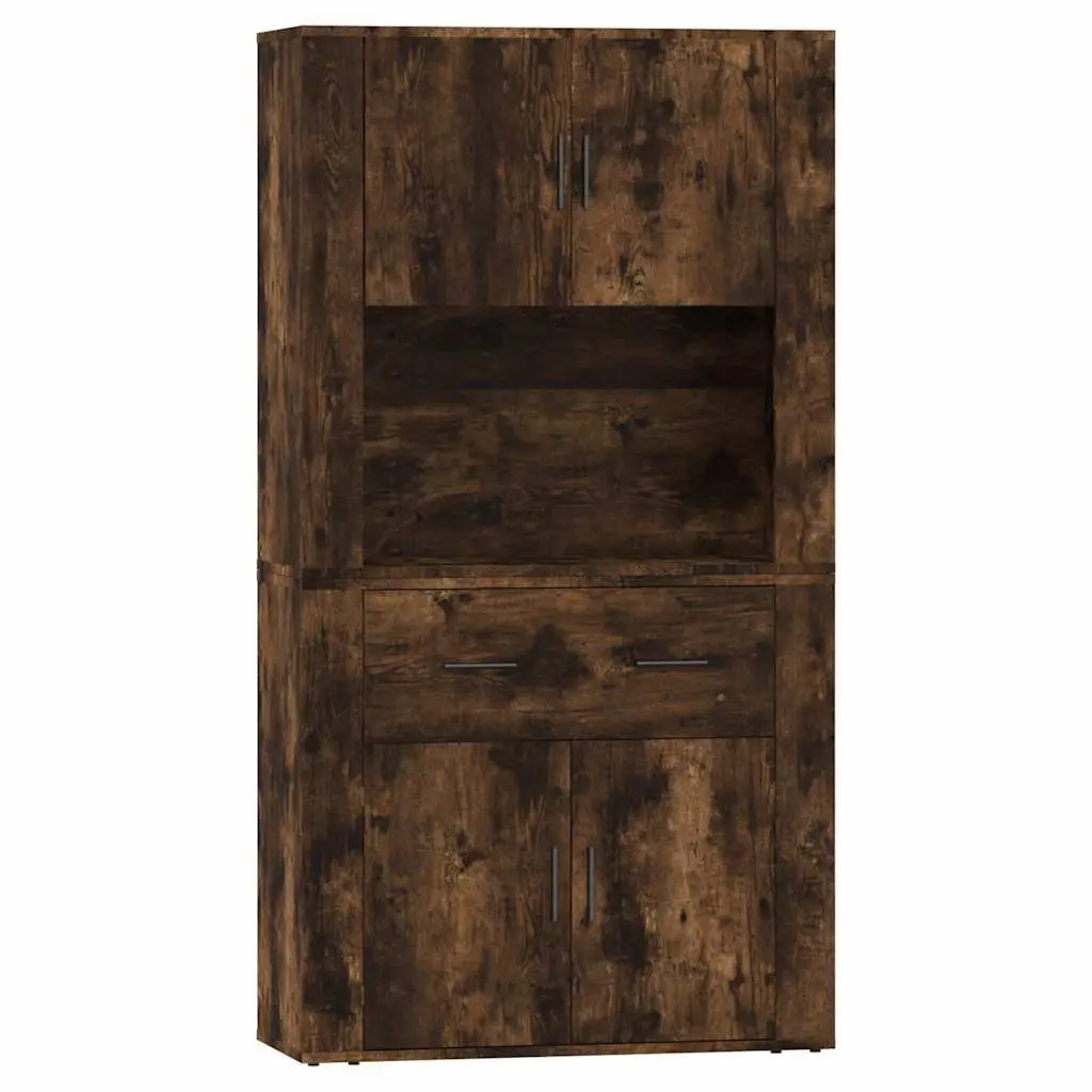 Highboard Sideboard Buffet Cabinet Engineered Wood Brown Wall-Mounted