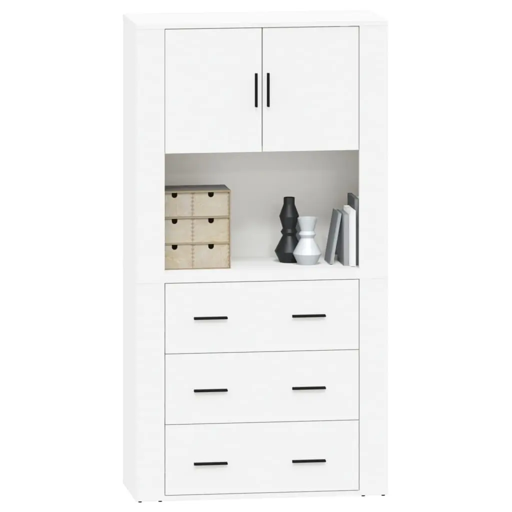 Highboard Engineered Wood Wall-Mounted Storage Cabinet White