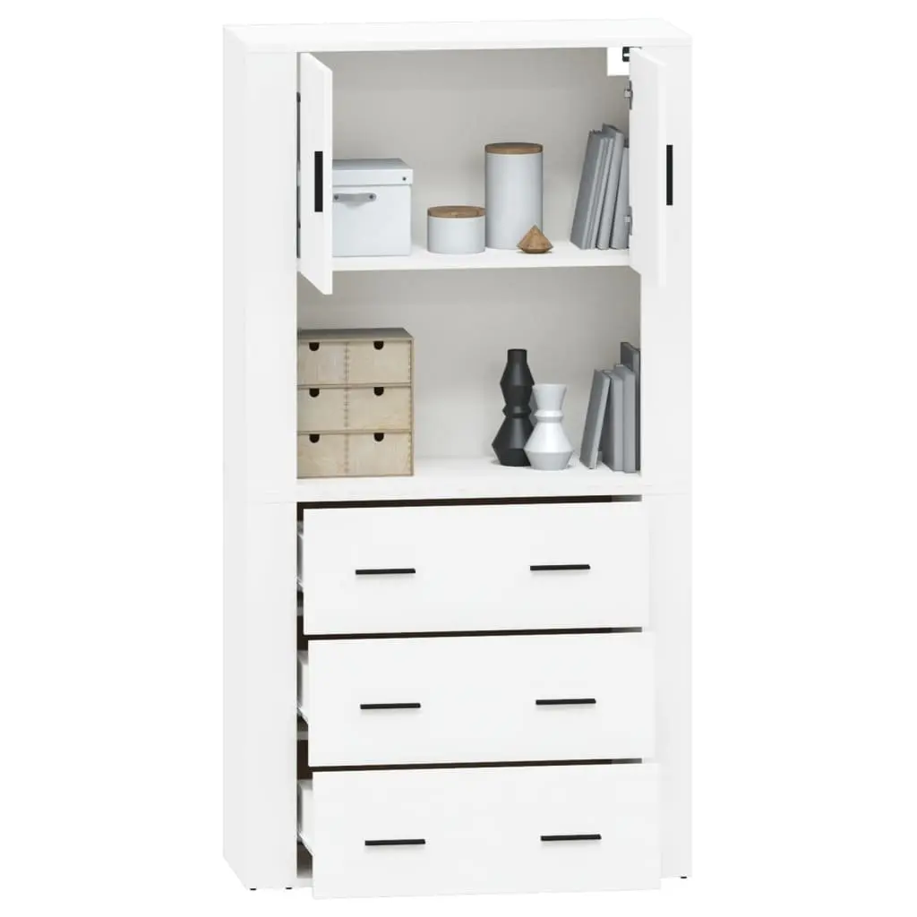 Highboard Engineered Wood Wall-Mounted Storage Cabinet White