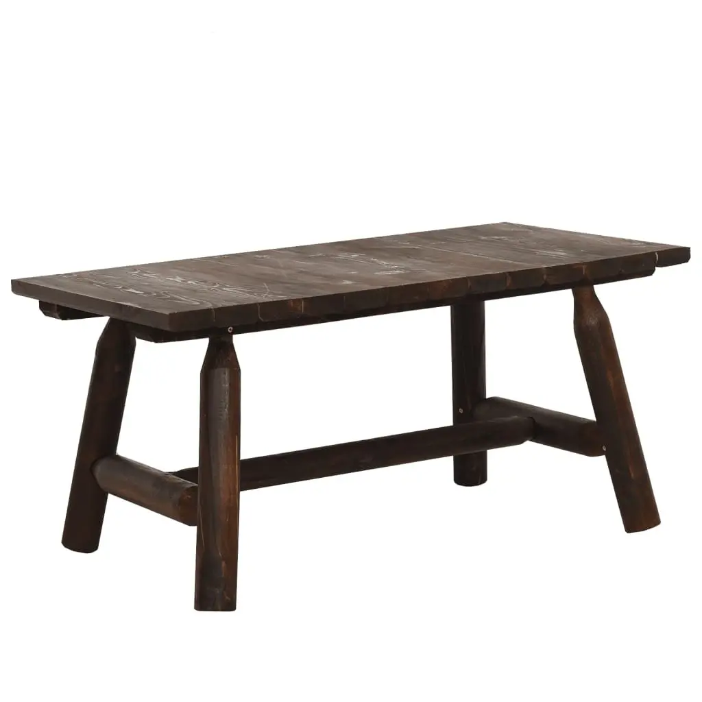 3 Piece Outdoor Lounge Set Solid Spruce Wood Brown