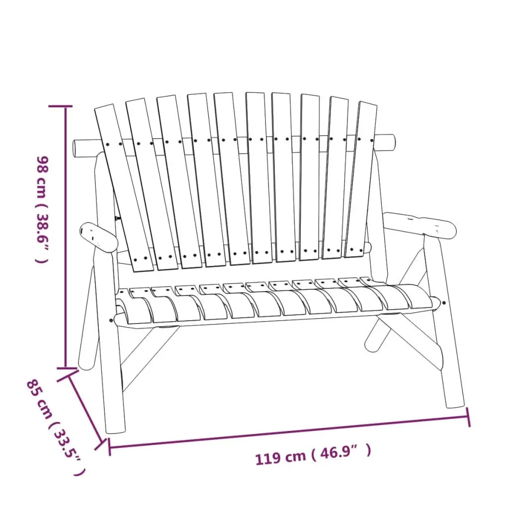 3 Piece Outdoor Lounge Set Solid Spruce Wood Brown