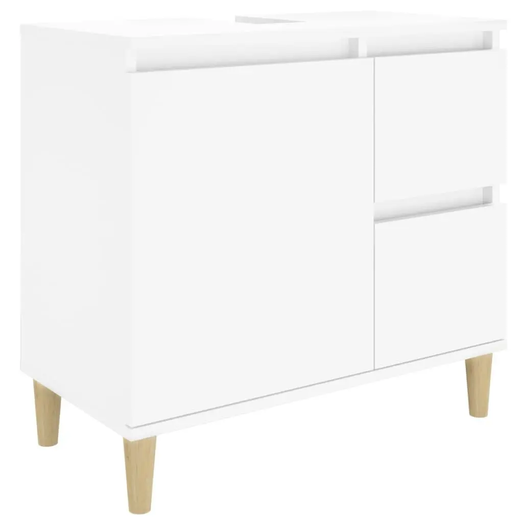 3-Piece White Bathroom Cabinet Set with Durable Construction