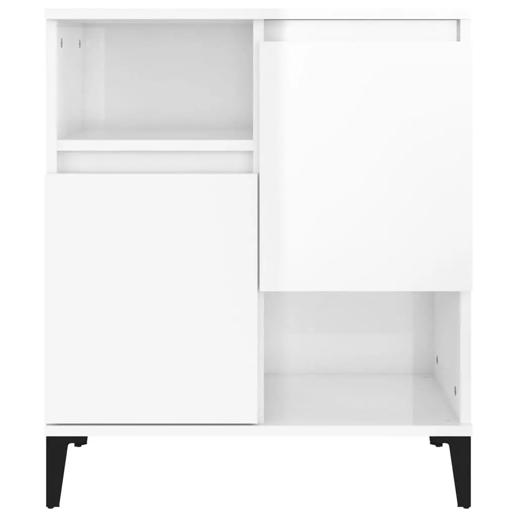 White High Gloss Sideboards Storage Cabinet Set