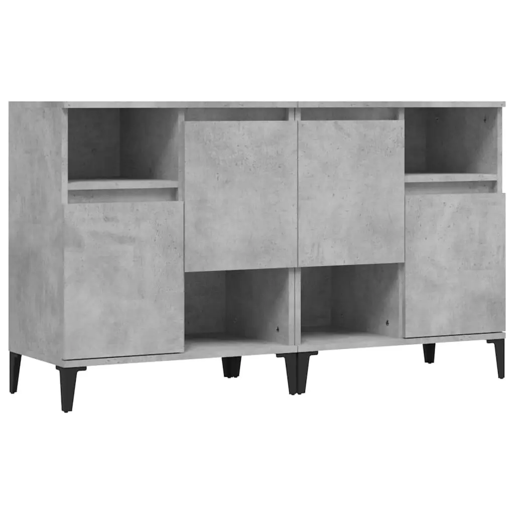 Grey Engineered Wood Sideboard Cabinet 60x35x70 cm
